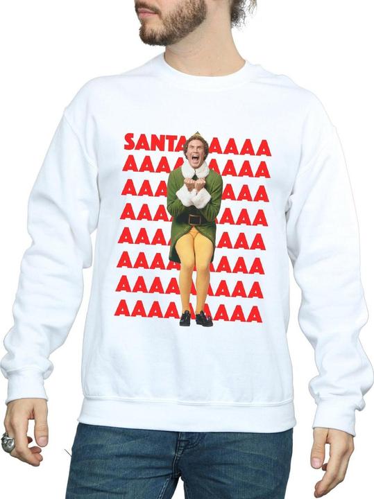 Actual product image Elf Mens Buddy Santa Scream Sweatshirt (XL)