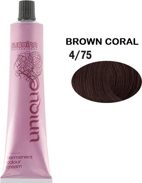 Produktbild Subrina Professionelles, einzigartiges, permanentes Haarfärbemittel - 475 Medium Chestnut Red Brown, 100 ml (475 Medium Kastanienrotbraun)