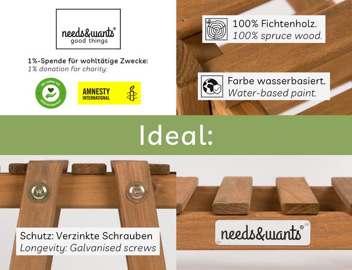 Produktbild Needs&Wants Blumenregal "Bloomy2" mit 3 Etagen, Fichte (braun)
