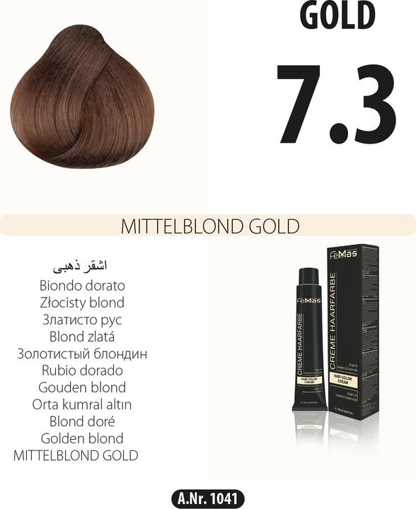 Actual product image FemMas (9.11) Haarfarbe Lightblond Asch Intensiv 100ml (Light blonde ash intensive)