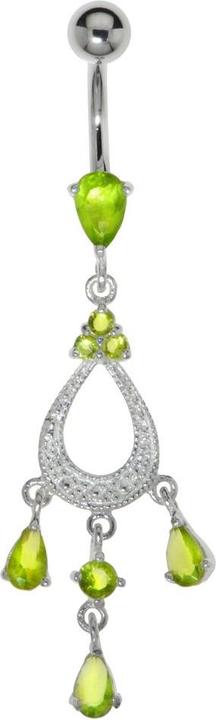 Produktbild Bijouteria Bauchpiercing (Chirurgenstahl 316L, Silber 925, Zirkonia)