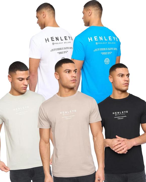 Immagine prodotto Henleys Henstack Maglietta Uomo Misura Confezione 5 (M)