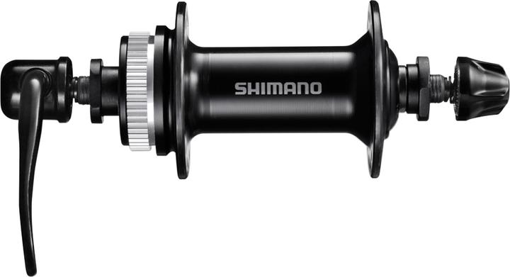Actual product image Shimano Front wheel hub HB-QC300 100 mm 28-hole QR Centre-Lock black (Disc brake Center lock)