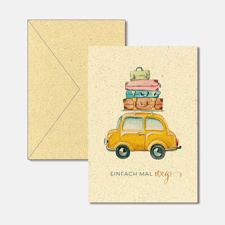 Produktbild Motivkarte Einfach mal weg 17.5 x 12.2 cm (1 Stk.)