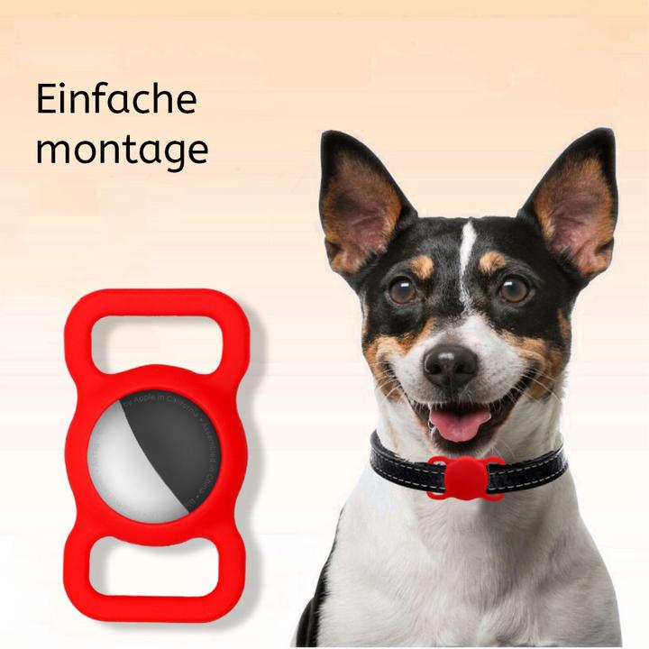 Actual product image Ueli Express Silicone Dog and Cat Collar Holder for Apple AirTag Black