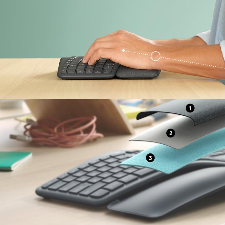 Produktbild Logitech Ergo K860 (Eng. Int., Kabellos)