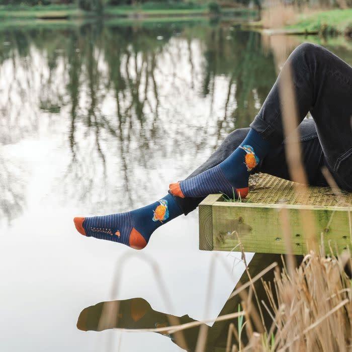 Produktbild Wrendale Design Männersocken - 'The Kingfisher' Eisvogel (40 - 44)