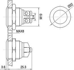 Immagine prodotto Velleman Pulsante rotondo in acciaio inox Spst 1No