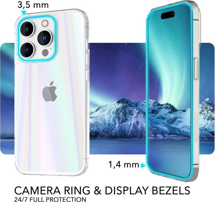Immagine prodotto Nalia Copertura in vetro temperato trasparente effetto arcobaleno (Apple iPhone 14 Pro)