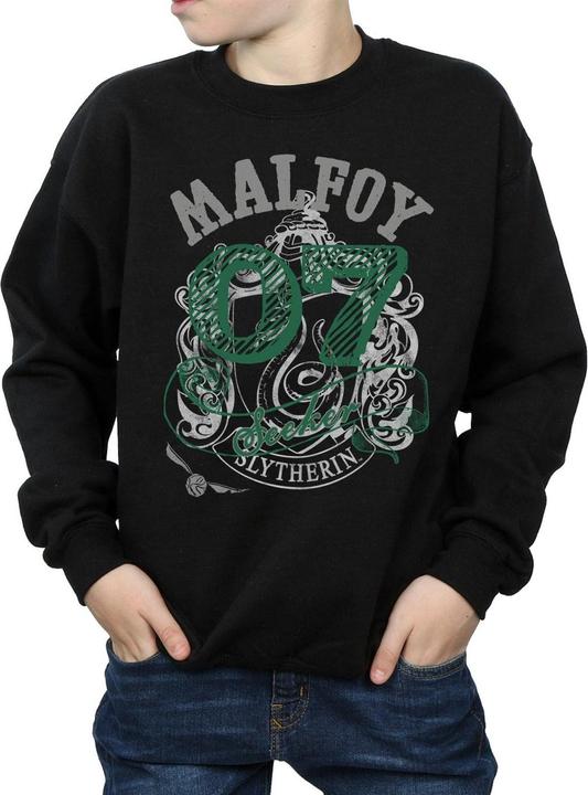 Produktbild Boys Seeker Draco Malfoy Slytherin Cotton Sweatshirt (152, 158)