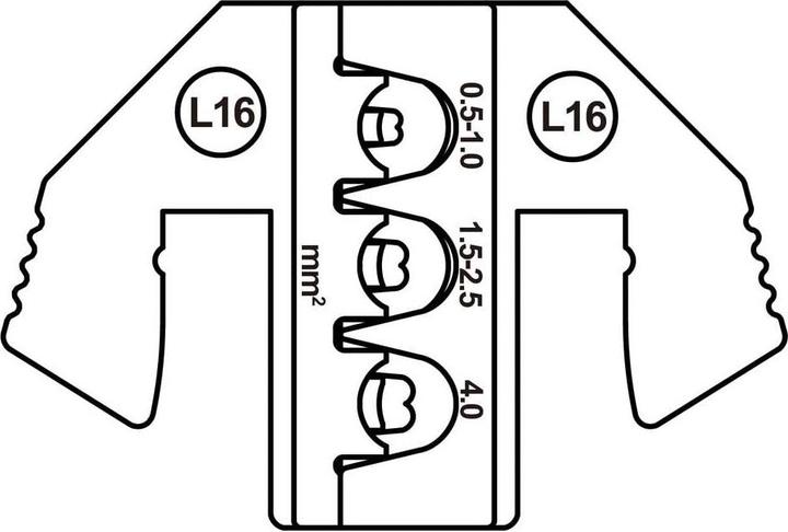 Immagine prodotto Toolcraft TO-9625857 Crimpeinsatz MCP Flachkontakt, SPT Flachkontakt 0.5 bis 4 (50.70 mm)