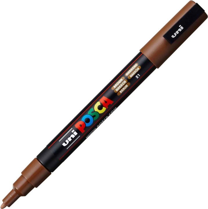 Actual product image Posca Marker PC-3M round tip (Brown, 0.90 mm, 1 x)