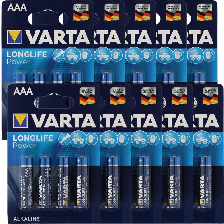 Produktbild Varta Longlife Power Micro AAA Batterien 4903 10x 4er Blisterkarte (AAA)