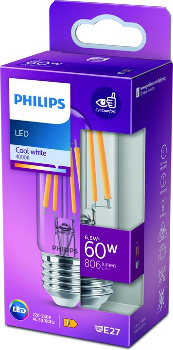 Actual product image Philips transparent (E27, 6.50 W, 806 lm, 1 x, E)