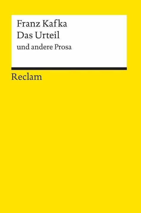 Produktbild Das Urteil und andere Prosa (Deutsch, Franz Kafka, 1998)