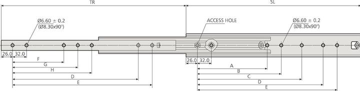 Immagine prodotto Accuride Binario cassetto,ZP,car. 160kg,L 400mm