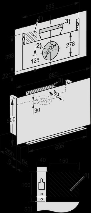 Produktbild Miele Dunstabzugshaube DA 9092 W Screen Obsidianschwarz (Wandhaube)