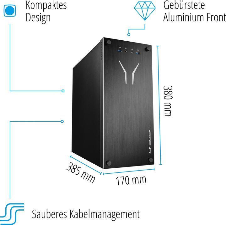 Image du produit Erazer Recon E30 Core Gaming (Intel Core i5-12400F, 16 Go, 1000 Go, GeForce RTX 3050)