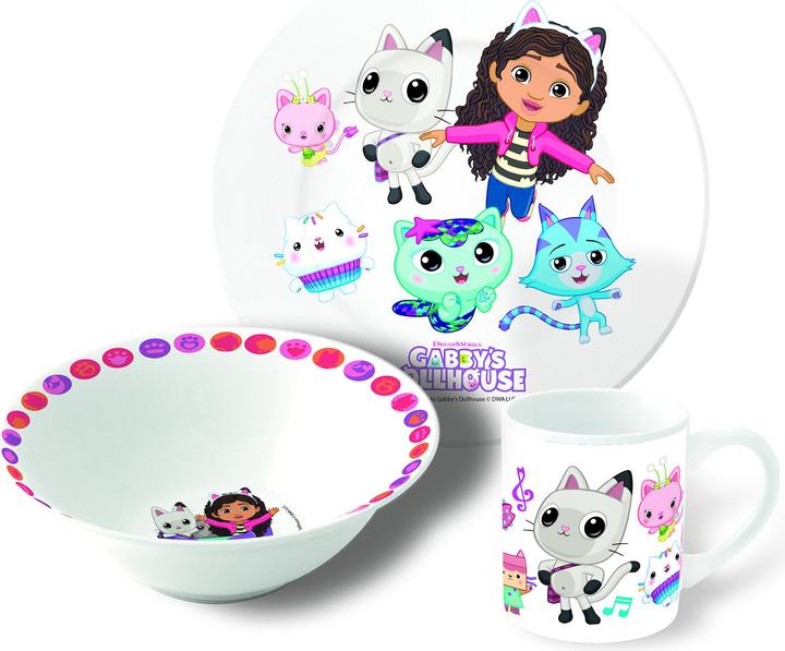 Gabby's Dollhouse Stor - 3-Piece Ceramic Gift Set - (88045)