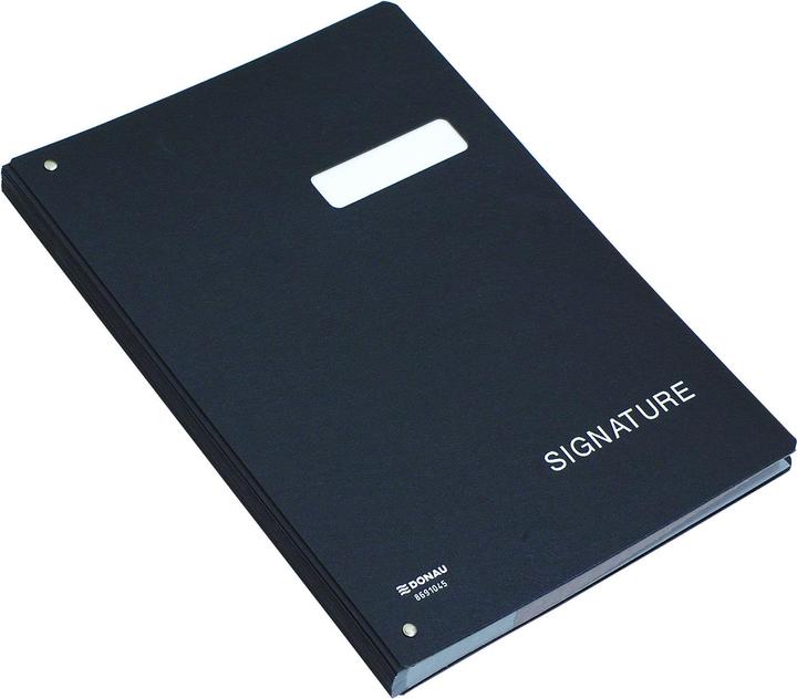 Image du produit Donau Blister de signature, carton, A4, 450 g/m², 20 g/m², noir (A4, 1 x)
