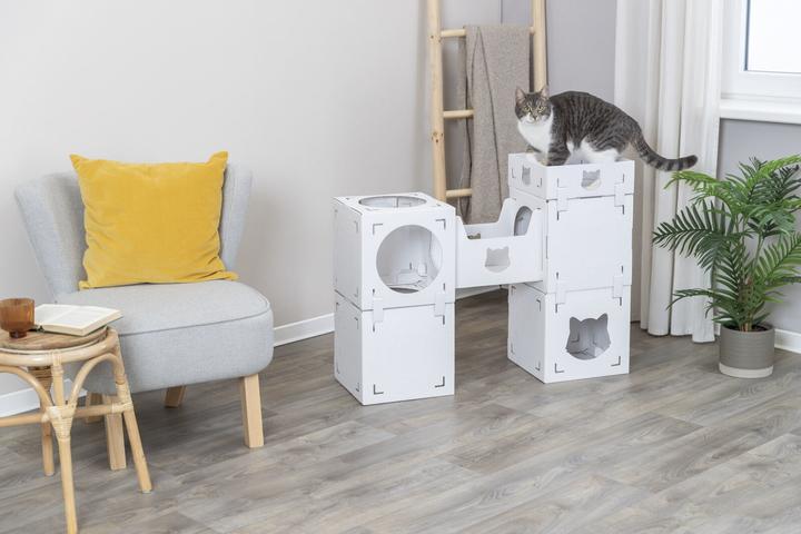 Image du produit Trixie Meuble pour chats Casa Cara, carton, 93 × 72 × 30.5 cm, blanc (73 cm, Blanc)