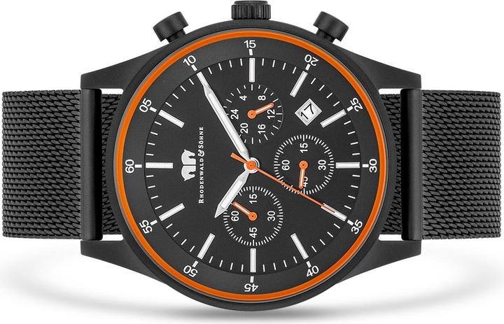 Actual product image Men Chronograph Goodwill Stainless Steel Black - 26523 (Chronograph, 43 mm)