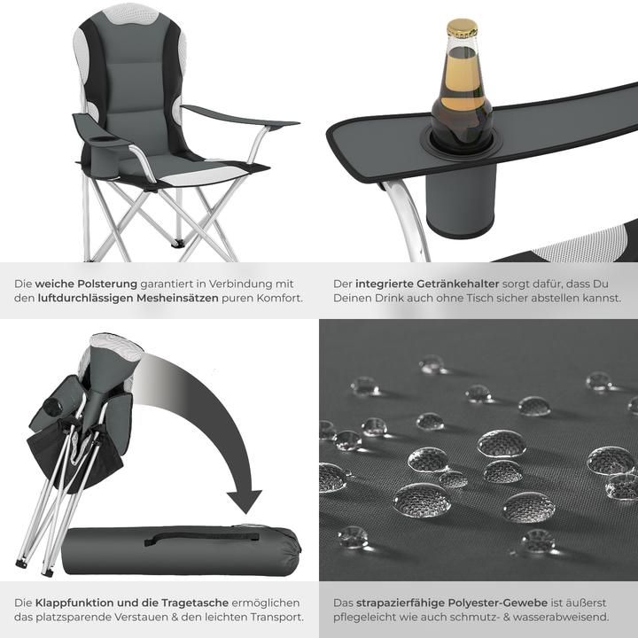 Actual product image tectake Camping chair