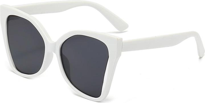 Techsuit - Sunglasses (5335) - for Women with PC Frame and Lens, Butterfly Shape - White / Gray