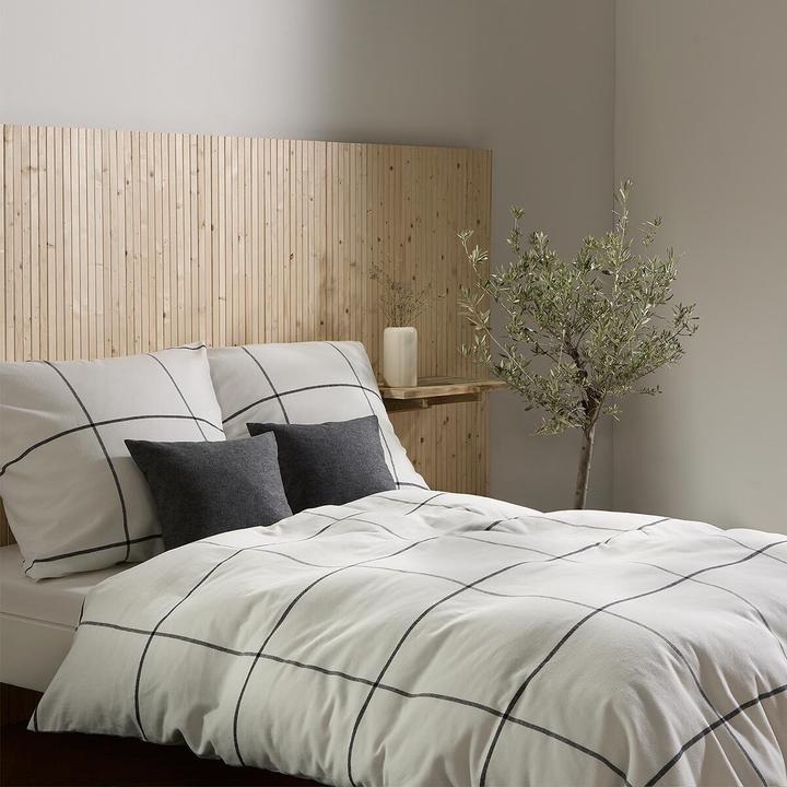 Produktbild Fleuresse gewebte Edelflanell Bettwäsche Lech Cork schwarz weiss (Bettwäsche Set, 135x200 cm + 80x80 cm)