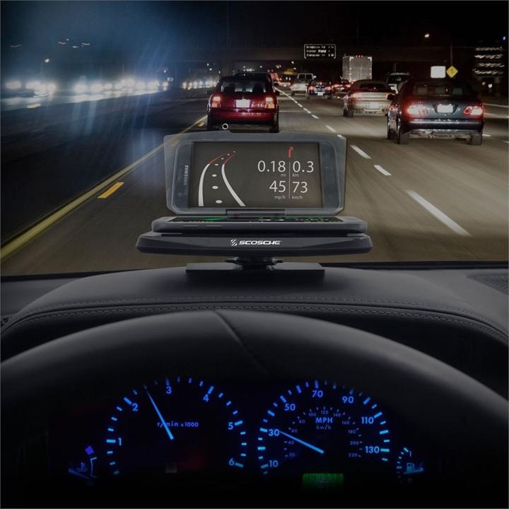 Actual product image Scosche Smartphone HUD for car with GPS image reflector