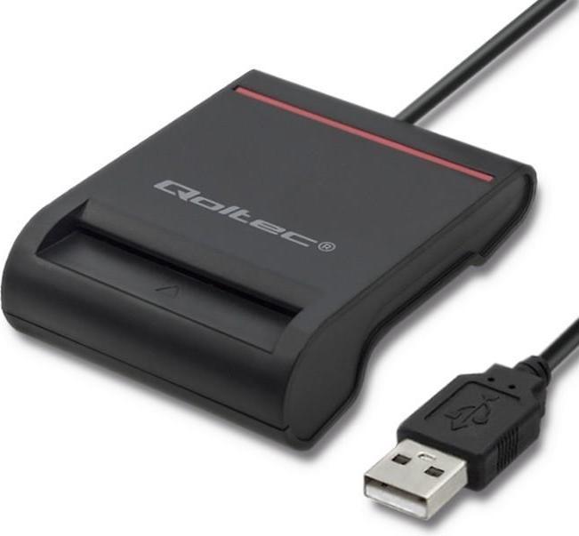 Produktbild Qoltec Skeneris Smart chip ID card scanner USB 2.0 Plug&Play (USB 2.0)