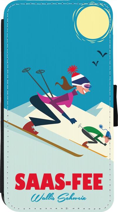Produktbild PhoneLook Hülle Wallet schwarz Saas-Fee Ski Downhill (Apple iPhone 11 Pro)