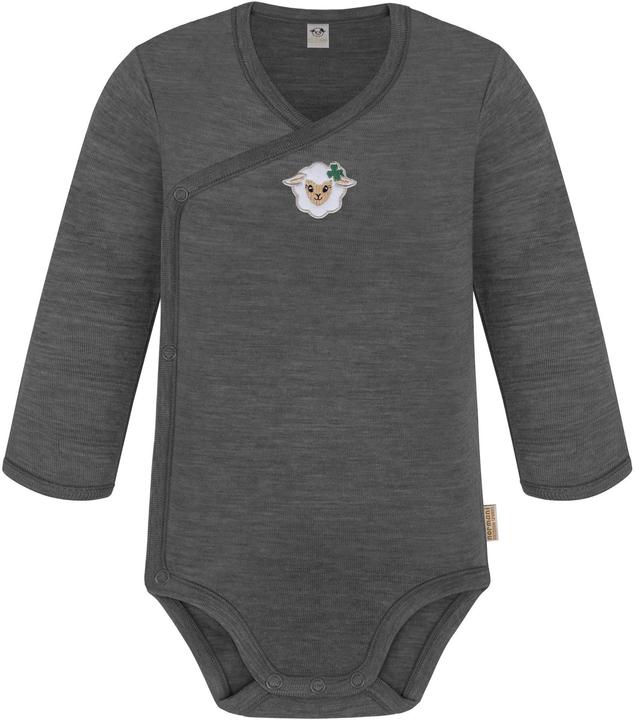 Normani 3er Pack Baby Merino Langarm Wickelbody für Junge und Mädchen - 9355