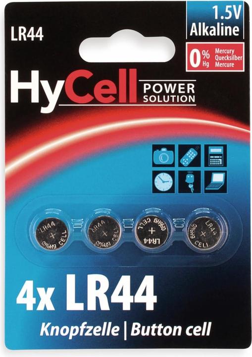 HyCell Alkaline LR44 (4 Stk., LR44, 140 mAh)