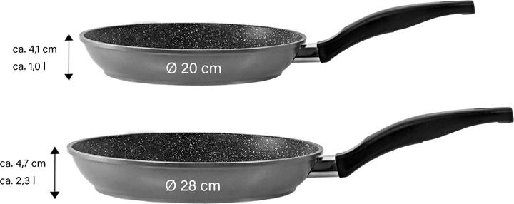 Produktbild Stoneline Pfannen-Set, 2-teilig, 20/28 cm (28 cm, Bratpfanne, Aluminium)