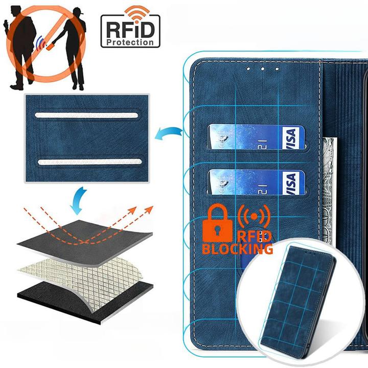 Actual product image Cover-Discount Galaxy A25 5G - Case with RFID blocker blue (Samsung Galaxy A25 5G)