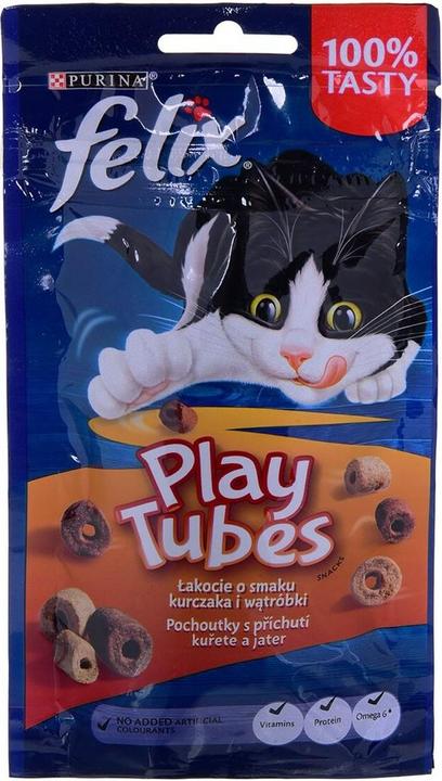 Produktbild Felix Play Tubes Chicken Liver - Trockenfutter für Katzen - 50 g (Senior, 1 Stk., 50 g)
