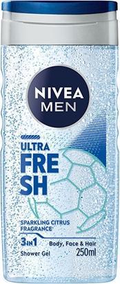 Immagine prodotto NIVEA Gel doccia per uomo Ultra Fresh (Gel doccia) 250 ml (250 ml)