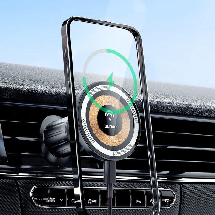 Actual product image Dudao F12MAX 15W Wireless Charger and Car holder