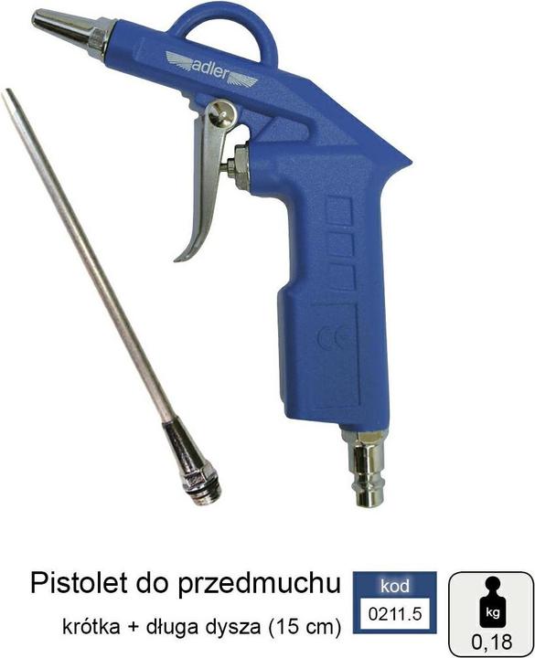 Image du produit Adler PISTOLET DO PRZEDMUCHIWANIA 2cm+15cm