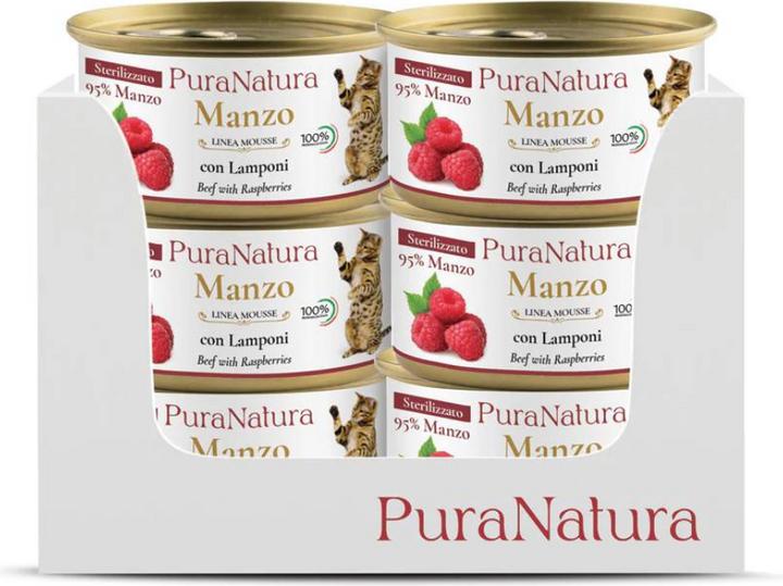 Produktbild Pura Natura Manzo con Lamponi (Senior, Adult, 24 Stk., 85 g)