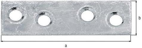 Actual product image GAH Flat connector Length 50 mm Width 14 mm Thickness 1.75 mm Steel sendzimir galvanised Number of (Flat connectors, 100 pcs.)