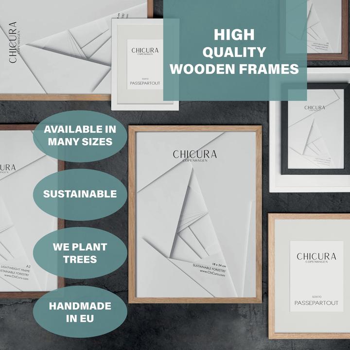 Produktbild ChiCura Wooden Frame - A6 - Oak - Glass (A6)