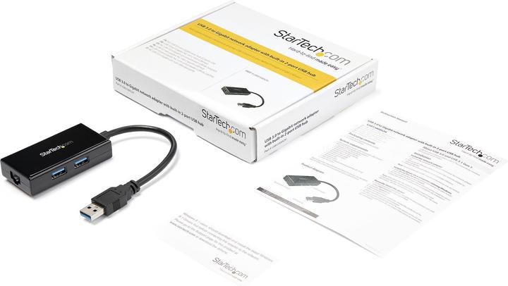 Actual product image StarTech USB 3.0 Gigabit Ethernet and USB 3.0 Hub (USB-A, 1 Ports)
