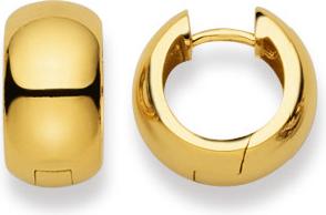 Produktbild Natsumi Schmuck Klappcreolen Gelbgold 18K/750 Ø 14mm gerundet (750/18 K Gelbgold)