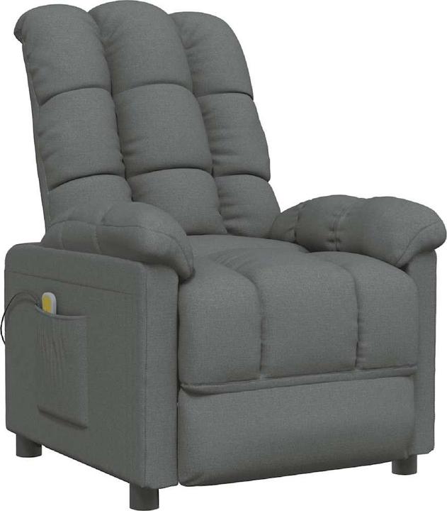 Produktbild VidaXL Massagesessel Fernsehsessel Relaxsessel Liegesessel Dunkelgrau Stoff