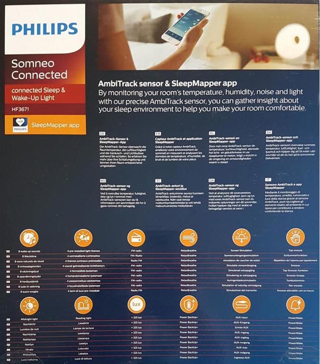 Image du produit Philips SmartSleep Connected Sleep & Wake-up Light HF3671/01