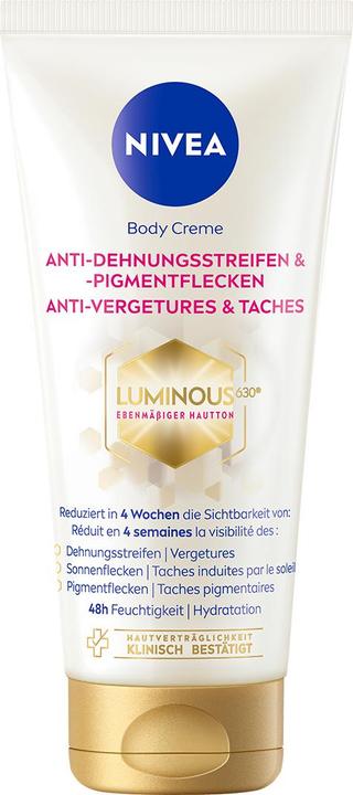 Produktbild NIVEA Luminous Body Creme Anti-Dehnungsstreifen & -Pigmentflecken (Körpercreme, 200 ml)