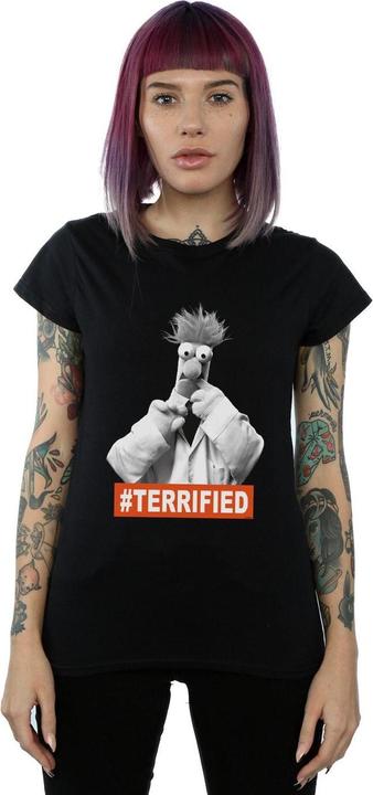 Actual product image Disney Womens/Ladies The Muppets Beaker Terrified Cotton T-Shirt (L)