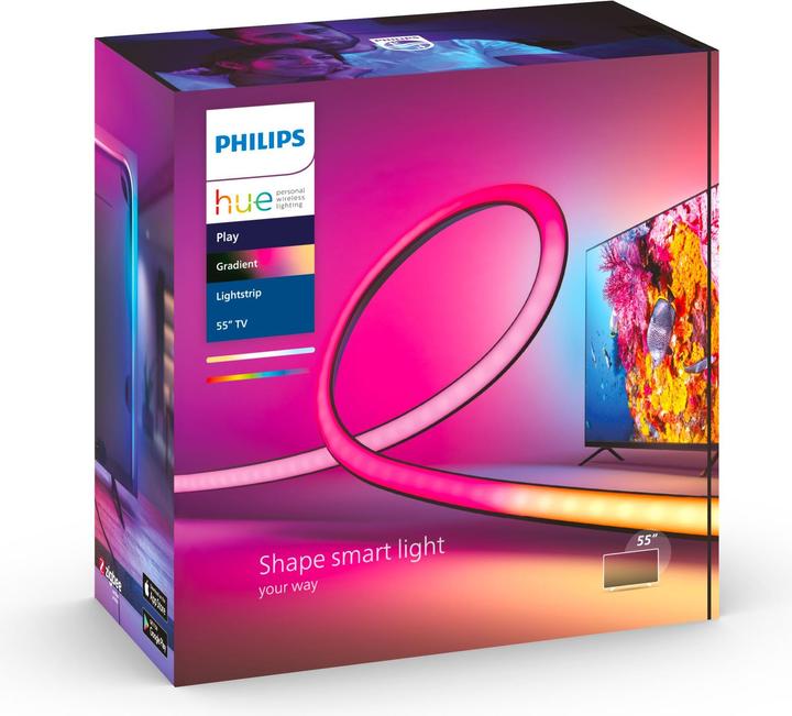 Actual product image Philips Hue Play Gradient Lightstrip 55" (RGBW, 216.50 cm, Indoor)